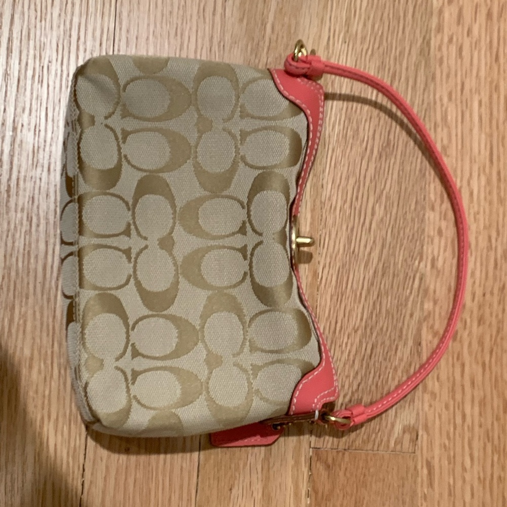 Coach small original handbag - coral piping - nwot